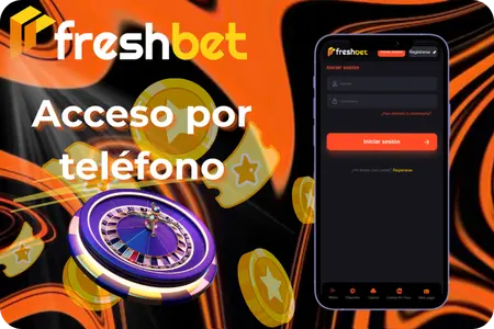 Formulario de inicio de sesión del número de teléfono móvil de Freshbet Casino
