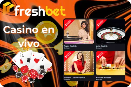 Juegue al casino en vivo en Freshbet Casino